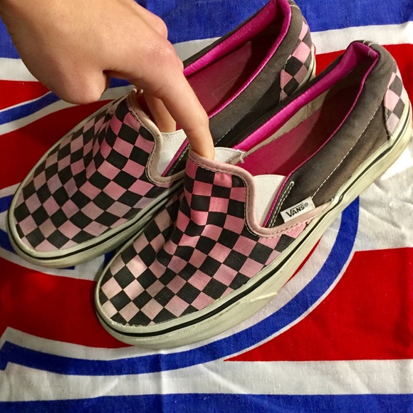 vans checkerboard faded